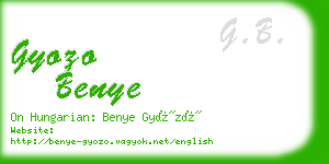 gyozo benye business card